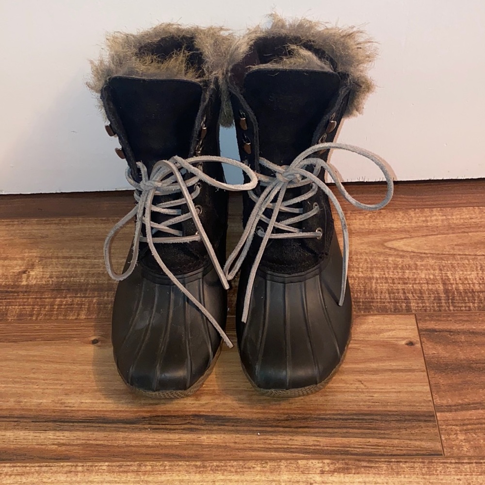 Sperry Topsider Black Waterproof Duck Boot